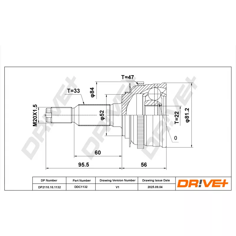 Embout de cardan avant (kit de réparation) Dr!ve+ DP2110.10.1132