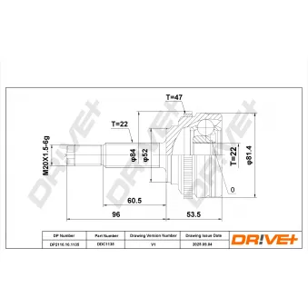 Embout de cardan avant (kit de réparation) Dr!ve+