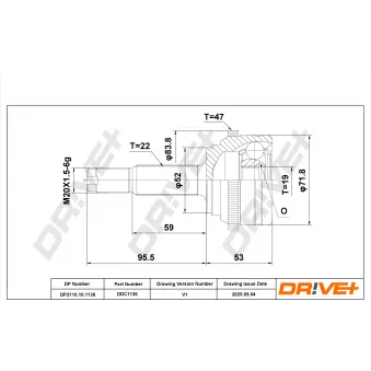 Embout de cardan avant (kit de réparation) Dr!ve+