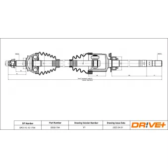 Arbre de transmission Dr!ve+ DP2110.10.1794