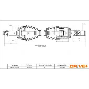 Arbre de transmission Dr!ve+ DP2110.10.2036