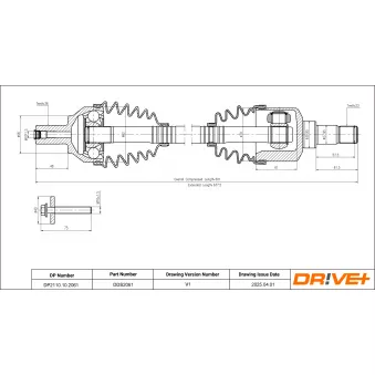 Arbre de transmission Dr!ve+ DP2110.10.2061