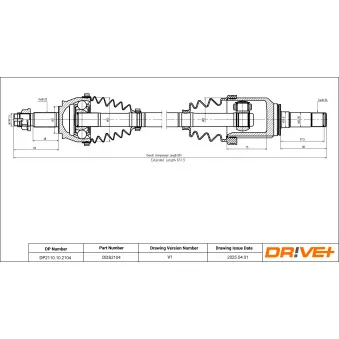 Arbre de transmission Dr!ve+ DP2110.10.2104