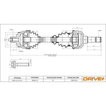 Arbre de transmission Dr!ve+ DP2110.10.2115