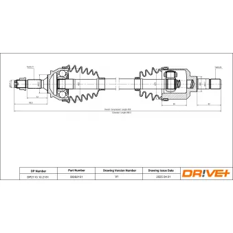 Arbre de transmission Dr!ve+ DP2110.10.2151