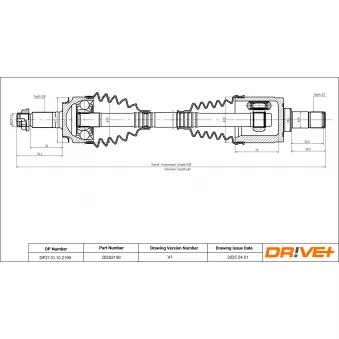 Arbre de transmission Dr!ve+ DP2110.10.2199