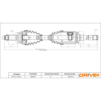 Arbre de transmission Dr!ve+ DP2110.10.2201