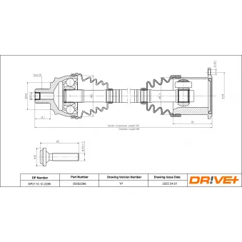 Arbre de transmission Dr!ve+ DP2110.10.2286