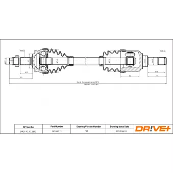 Arbre de transmission Dr!ve+ DP2110.10.2312