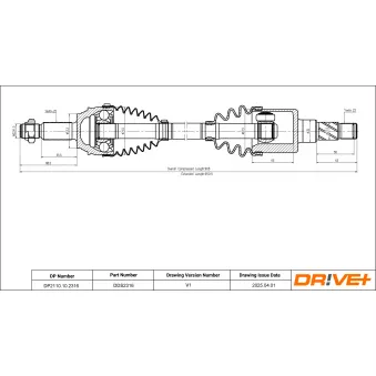 Arbre de transmission Dr!ve+ DP2110.10.2316