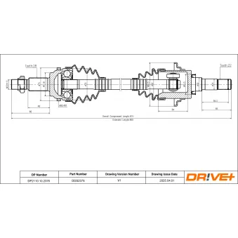 Arbre de transmission Dr!ve+ DP2110.10.2376