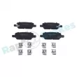 Jeu de 4 plaquettes de frein arrière RAP BRAKES R-P1721 - Visuel 1