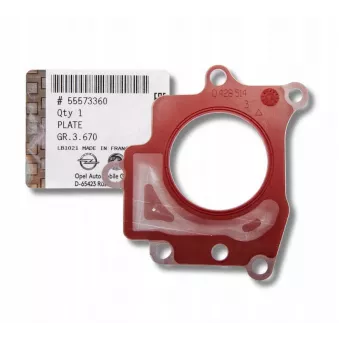 Plaque de recouvrement de la vanne AGR OE 55573360