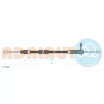 Tirette à câble, frein de stationnement arrière droit ADRIAUTO