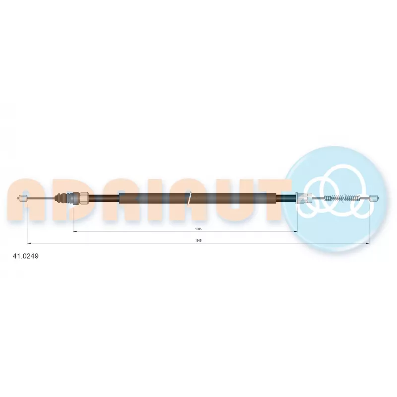 Tirette à câble, frein de stationnement ADRIAUTO 41.0249