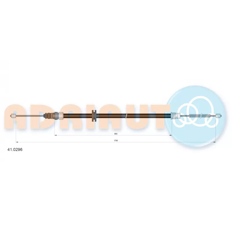 Tirette à câble, frein de stationnement ADRIAUTO 41.0296