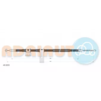 Tirette à câble, frein de stationnement arrière droit ADRIAUTO