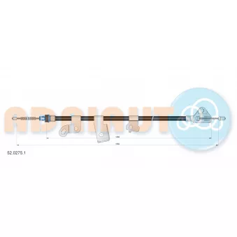 Tirette à câble, frein de stationnement arrière droit ADRIAUTO