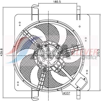Ventilateur, refroidissement du moteur AVA QUALITY COOLING FD7515