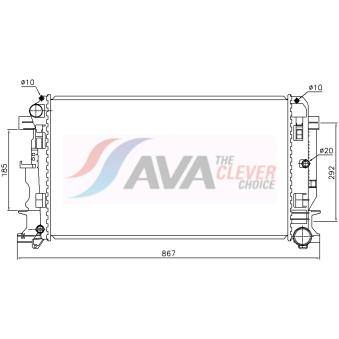 Radiateur, refroidissement du moteur AVA QUALITY COOLING MS2402
