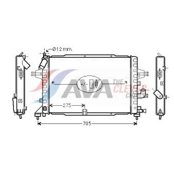 Radiateur, refroidissement du moteur AVA QUALITY COOLING