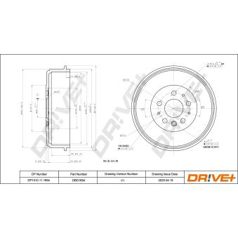 Tambour de frein Dr!ve+ DP1010.11.1694