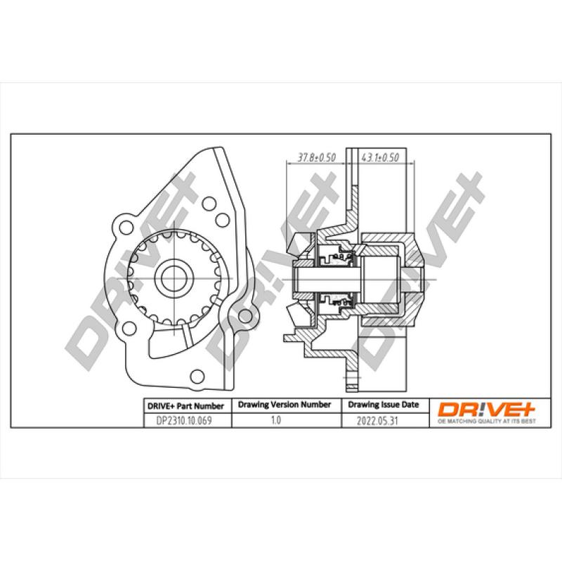 Pompe à eau, refroidissement du moteur Dr!ve+ DP2310.10.069 - Visuel 2