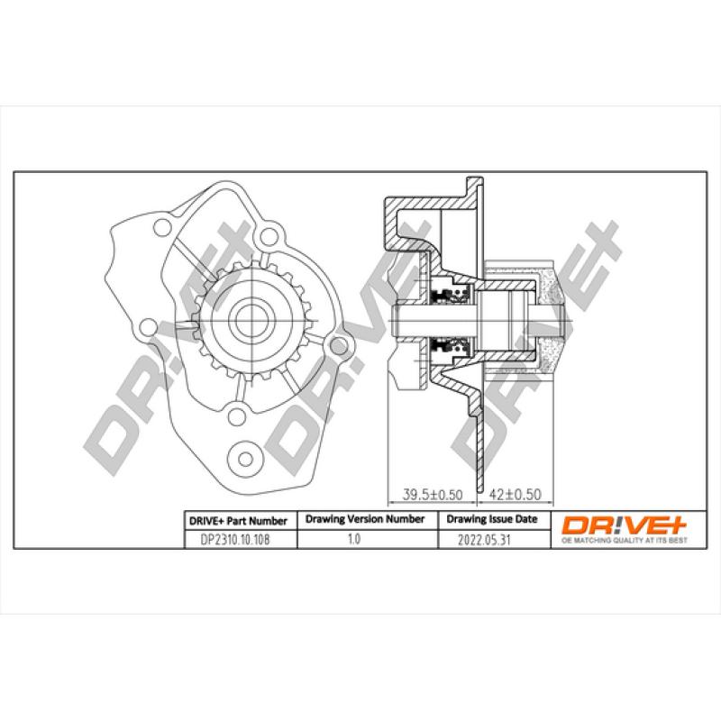 Pompe à eau, refroidissement du moteur Dr!ve+ DP2310.10.108 - Visuel 2