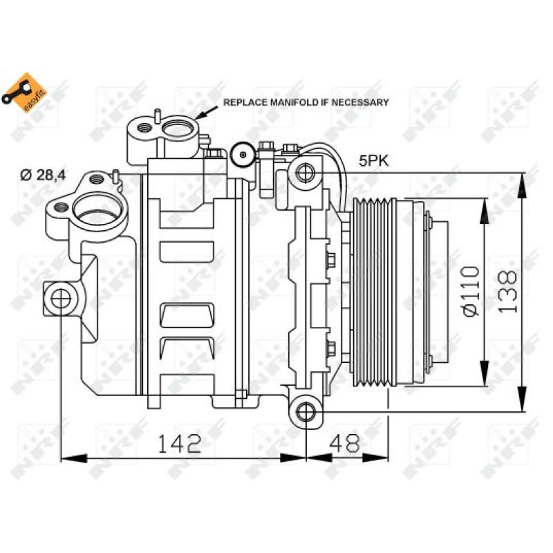 Compresseur, climatisation NRF 32123 - Visuel 3
