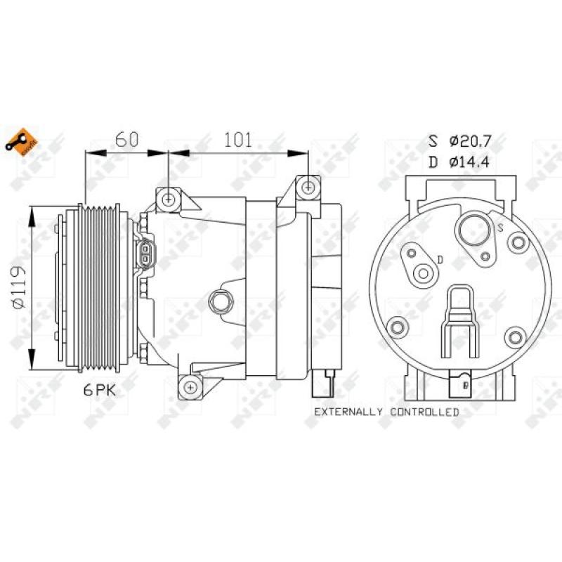 Compresseur, climatisation NRF 32101 - Visuel 3