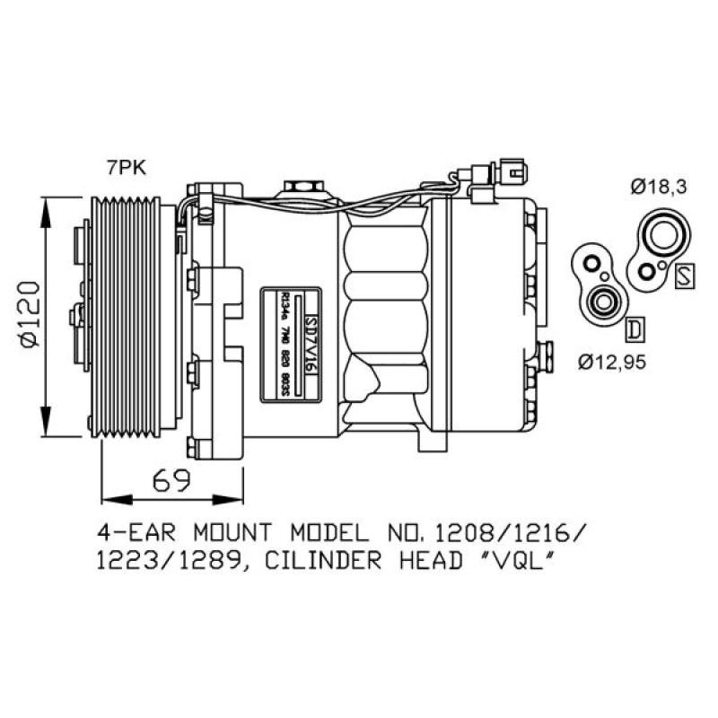 Compresseur, climatisation NRF 32268 - Visuel 2