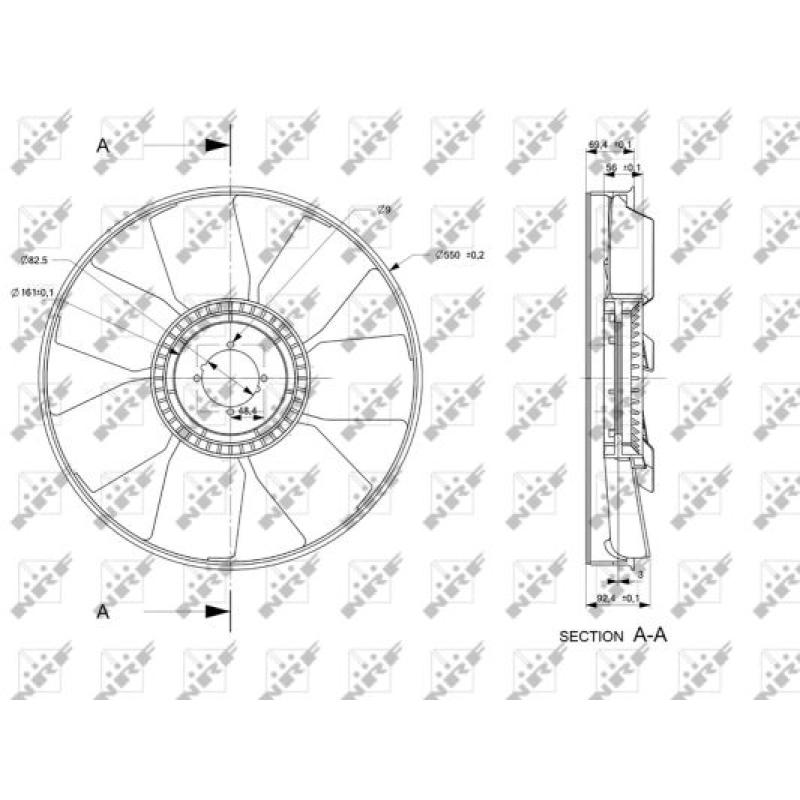 Roue du souffleur, refroidissementdu moteur NRF 49849 - Visuel 1