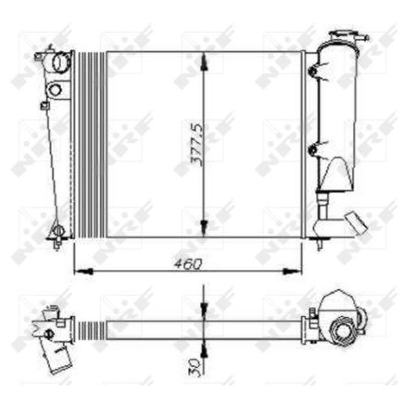 Radiateur, refroidissement du moteur NRF 58823 - Visuel 3
