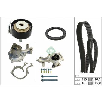 Pompe à eau + kit de courroie crantée INA 530 0958 30