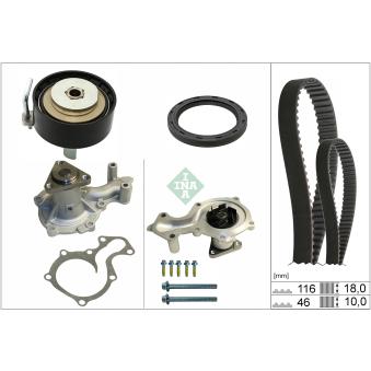 Pompe à eau + kit de courroie crantée INA 530 0959 30