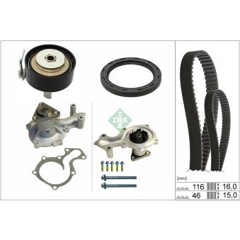 Pompe à eau + kit de courroie crantée INA 530 0960 30