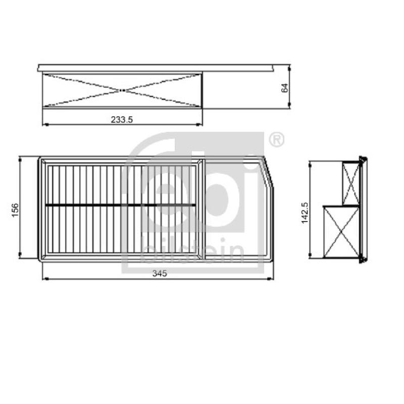 Filtre à air FEBI BILSTEIN 101664 - Visuel 1