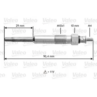 Bougie de préchauffage VALEO 345101