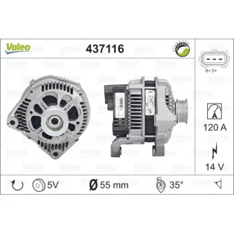 Alternateur VALEO 437116