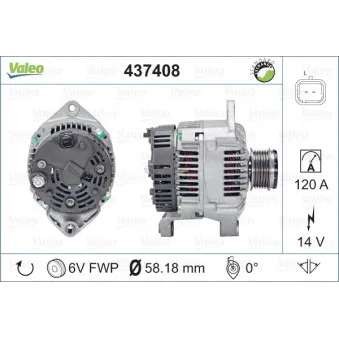 Alternateur VALEO 437408
