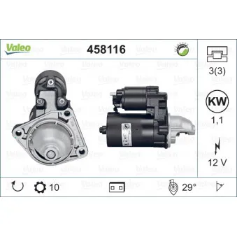 Démarreur VALEO 458116