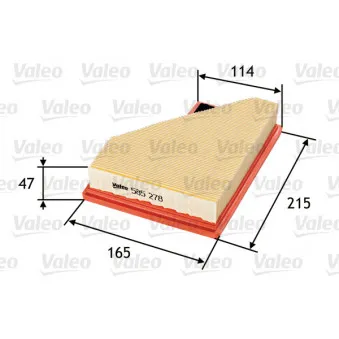 Filtre à air VALEO 585278