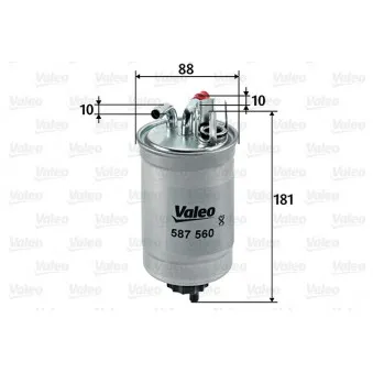 Filtre à carburant VALEO 587560