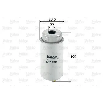 Filtre à carburant VALEO 587730