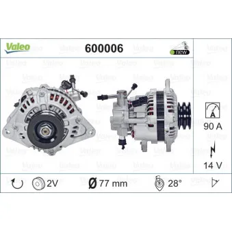 Alternateur VALEO 600006