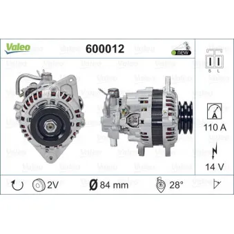 Alternateur VALEO 600012