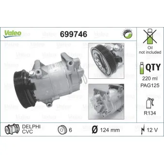 Compresseur, climatisation VALEO 699746