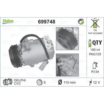 Compresseur, climatisation VALEO 699748