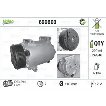 Compresseur, climatisation VALEO 699860