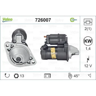 Démarreur VALEO 726007